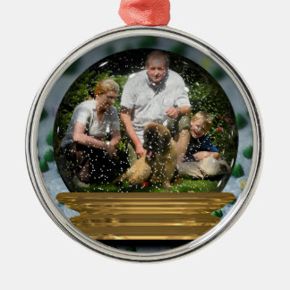 Your own photo in a Snowglobe Frame! - Metal Ornament