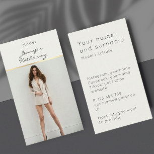 Your own photo model Actress Business Card