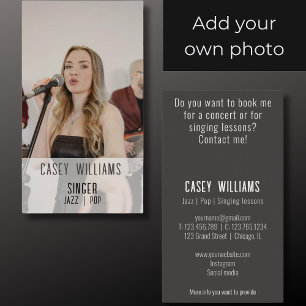 Your own photo singer Business Card