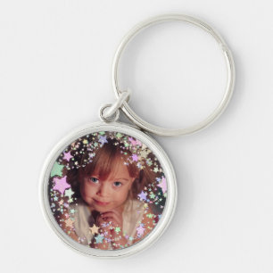 Your own photo starry frame key ring