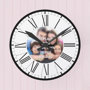 Your Own Photograph on a Personalised Round Clock