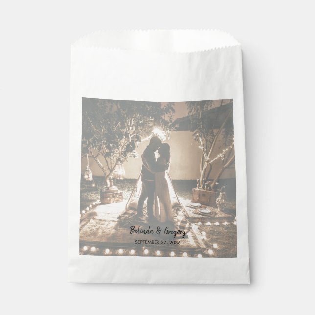 Your Own Photos Faded Wedding Favour Bag (Front)