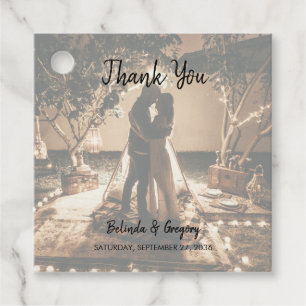 Your Own Photos Faded Wedding Gift Favour Tags