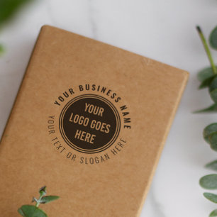 Your Own Round Business Logo With Custom Text Self-inking Stamp