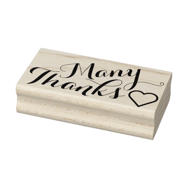 Your own Saying & Message: MANY THANKS Rubber Stamp (Stamp)