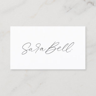 Your Own Signature Handwritten Upload Minimalist Business Card