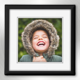 Your Own Square Photo Framed Black Inlay Fridge Magnet