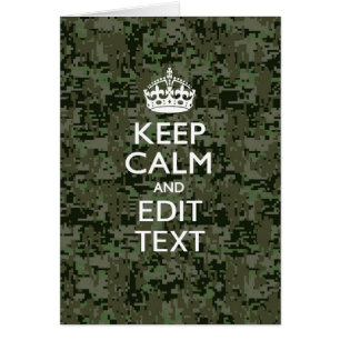 Your Own Text Digital Camo Woodland Keep Calm