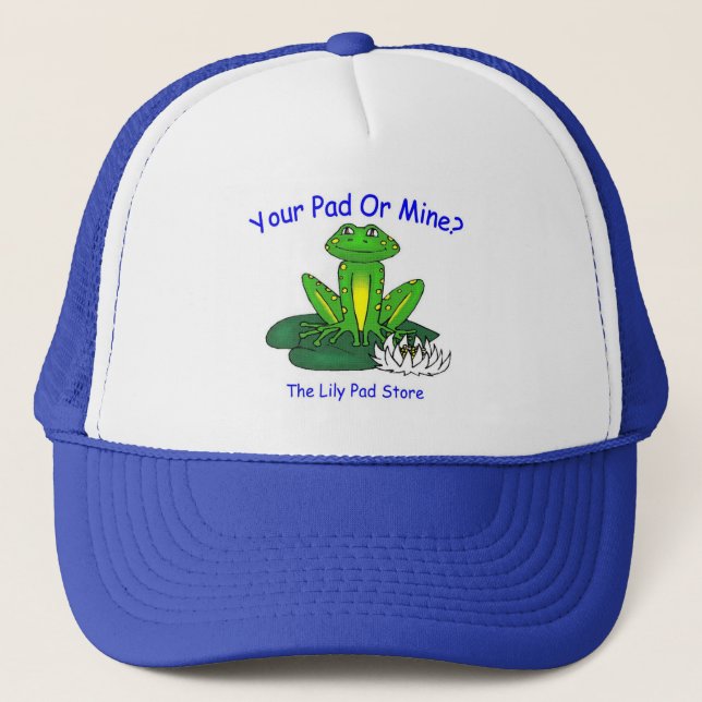 Your Pad or Mine - Royal Blue -  Trucker Hat (Front)