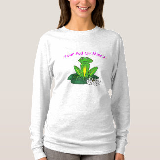 Your Pad or Mine? Women's Light Gray Long Sleeve T-Shirt
