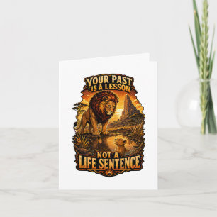 Your Past Is A Lesson Motivational Quote Kids T-Sh Card