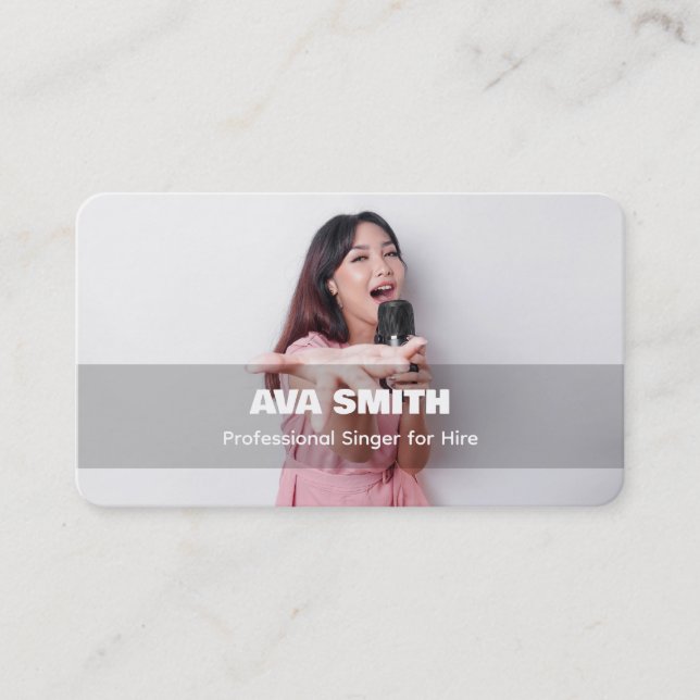Your Perfect Singer for Any Occasion Business Card (Front)