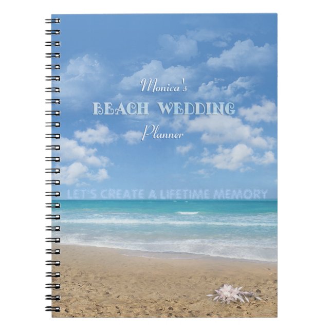 Your Personal Beach Wedding Planner  Notebook (Front)