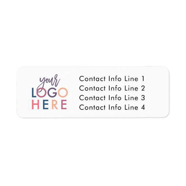 Your Personal Logo and Contact Info Return Address Label (Front)