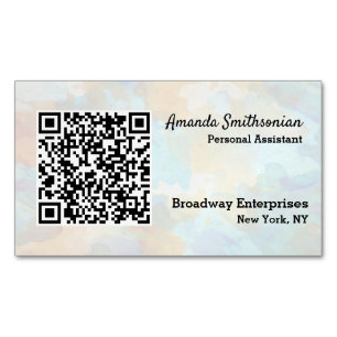 Your Personal QR Code Linked to Your URL  Magnetic Business Card