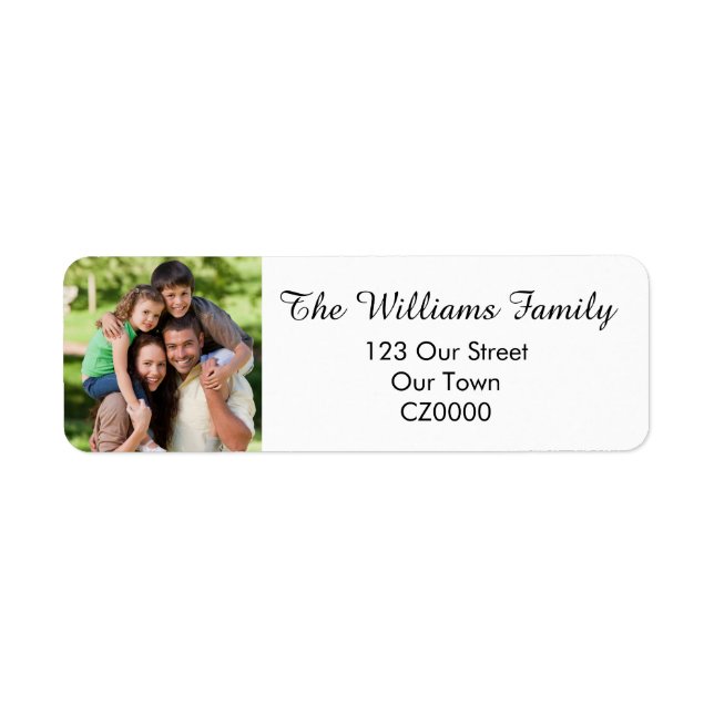 Your Personalised Family Photo Address Return Address Label (Front)