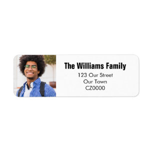 Your Personalised Graduate Photo Address Return Address Label