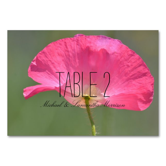 Your Personalised Photo and Names Table Number (Front)