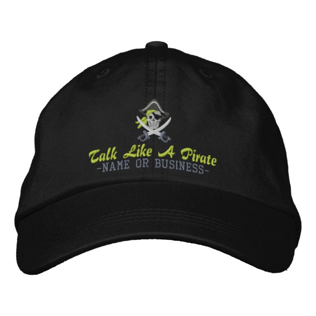 Your Personalised Pirate Embroidery Embroidered Hat (Front)