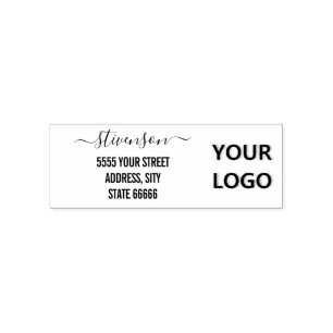 Your Personalised Return Address and Logo or Photo Self-inking Stamp