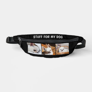 Your pet dog chihuahua custom photos collage text bum bags