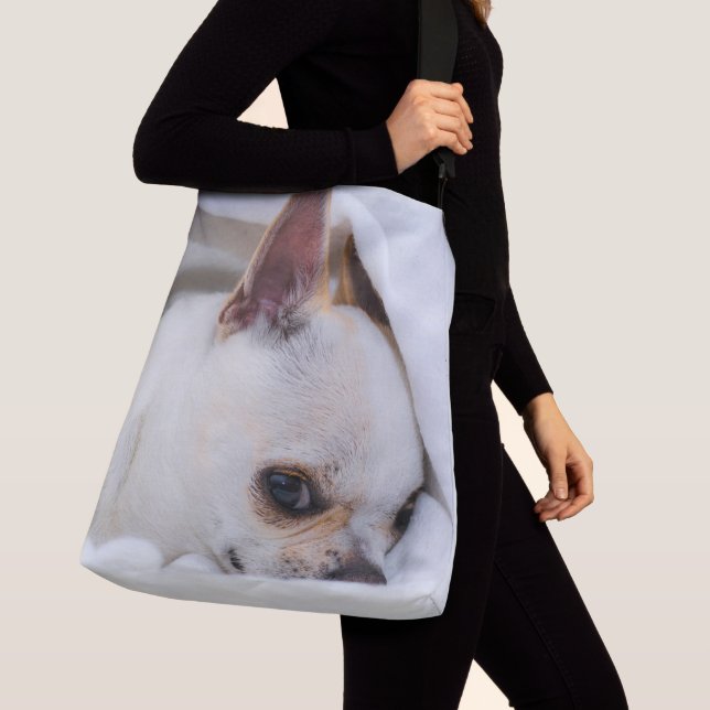Your pet dog puppy custom photo chihuahua crossbody bag (Close Up)