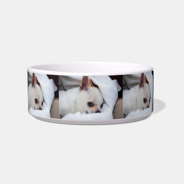 Your pet dog puppy custom photo chihuahua pattern bowl (Front)