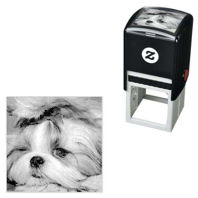 Your pet dog puppy custom photo self-inking stamp (In Situ)