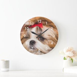 Your pet dog puppy photo clock face watch