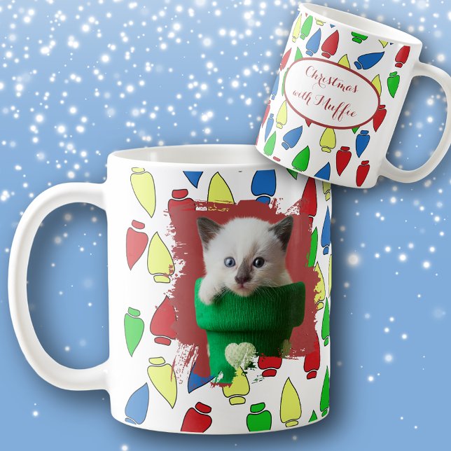 Your Pet on a Christmas Lights Mug (Creator Uploaded)