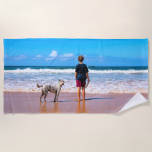 Your Pet Photo Beach Towel Personalised