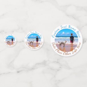 Your Pet Photo Confetti with Custom Text Name