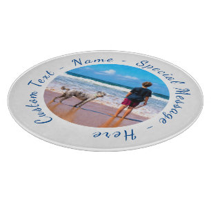 Your Pet Photo Cutting Board Gift with Text
