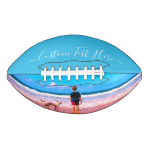 Your Pet Photo Football with Custom Text