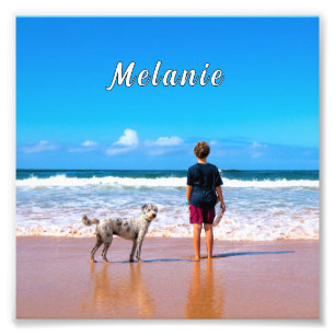 Your Pet Photo Poster Print with Custom Name