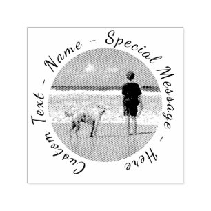 Your Pet Photo Stamp Example with Custom Text