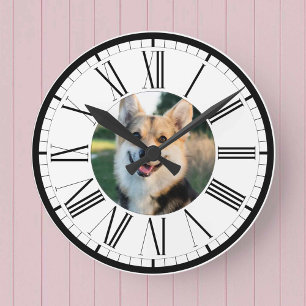 Your Pet Photograph on a Personalised Round Clock