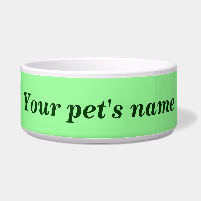 Your Pet’s Name With Light Green Background on Pet (Front)