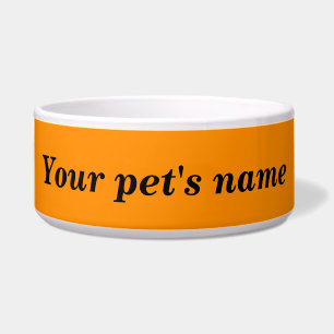 Your Pet's Name on Orange Colour Background on Pet