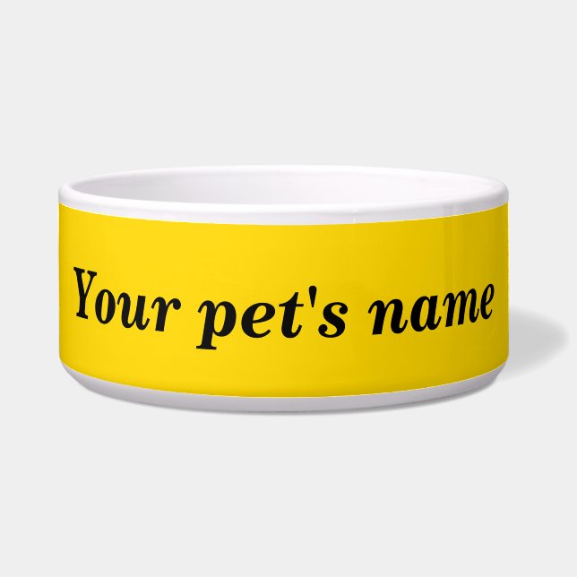 Your Pet's Name on Yellow Background on Pet (Front)