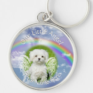 Your Pet's Photo Memorial Rainbow Angel Key Ring
