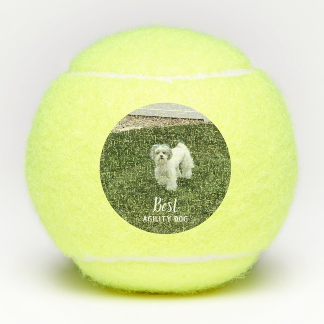 Your Pet's Photo Personalized With Text Tennis Balls (Front)