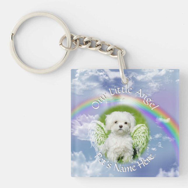 YOUR Pet's Photos Heavenly Memorial Key Ring (Front)