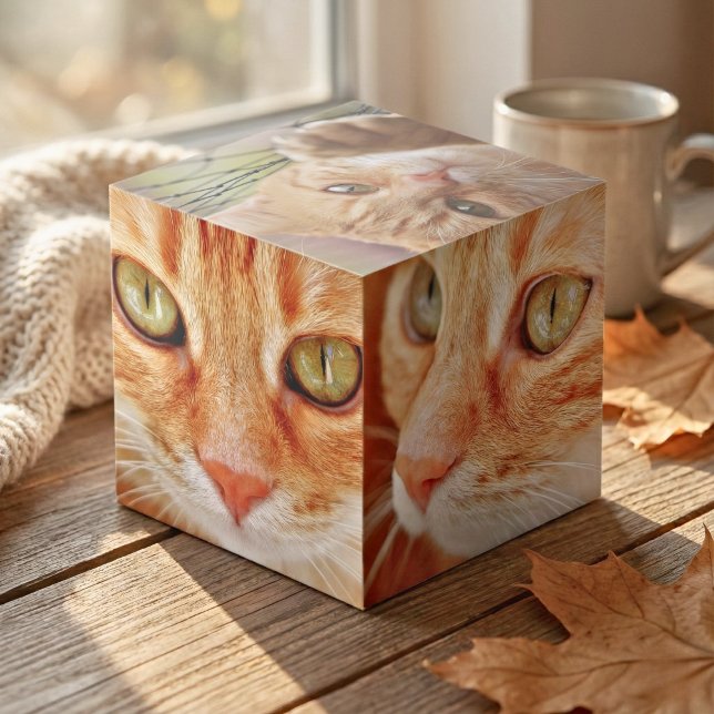 Your Pet's Vibe: Custom Photo Cube (Custom Cat Photo Cube)