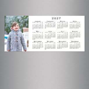 Your Photo 2027 Calendar White Magnet