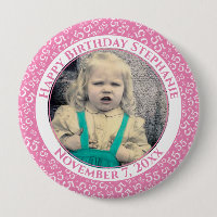 Your Photo 55th Birthday Number Pattern | Pink