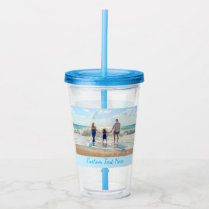 Your Photo Acrylic Tumbler with Custom Text