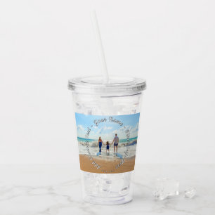 Your Photo Acrylic Tumbler with Custom Text Name