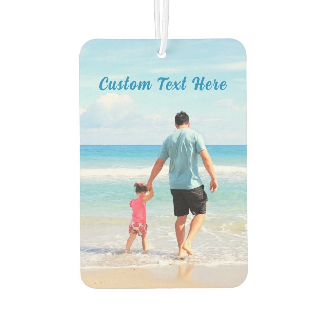 Your Photo Air Freshener with Custom Text (Back)