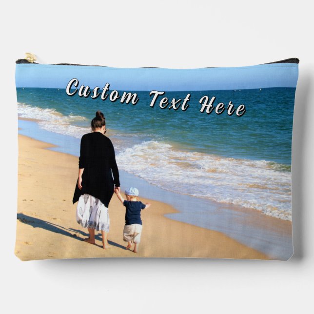 Your Photo and Custom Text Accessory Pouch (Front)